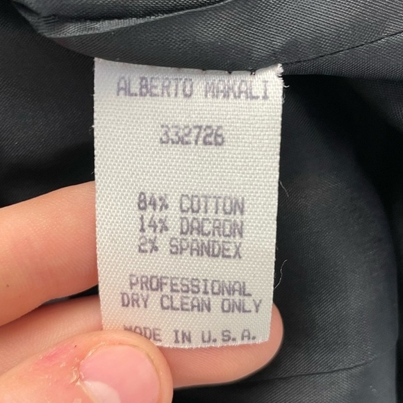 Alberto Makali Colorblock Pattern Blazer in Black White Size 8 - Picture 7 of 8